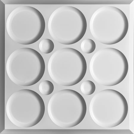 Ceilume Roman Circle 2ft x 2ft White Ceiling Tile V1-ROMNCR-22WTO